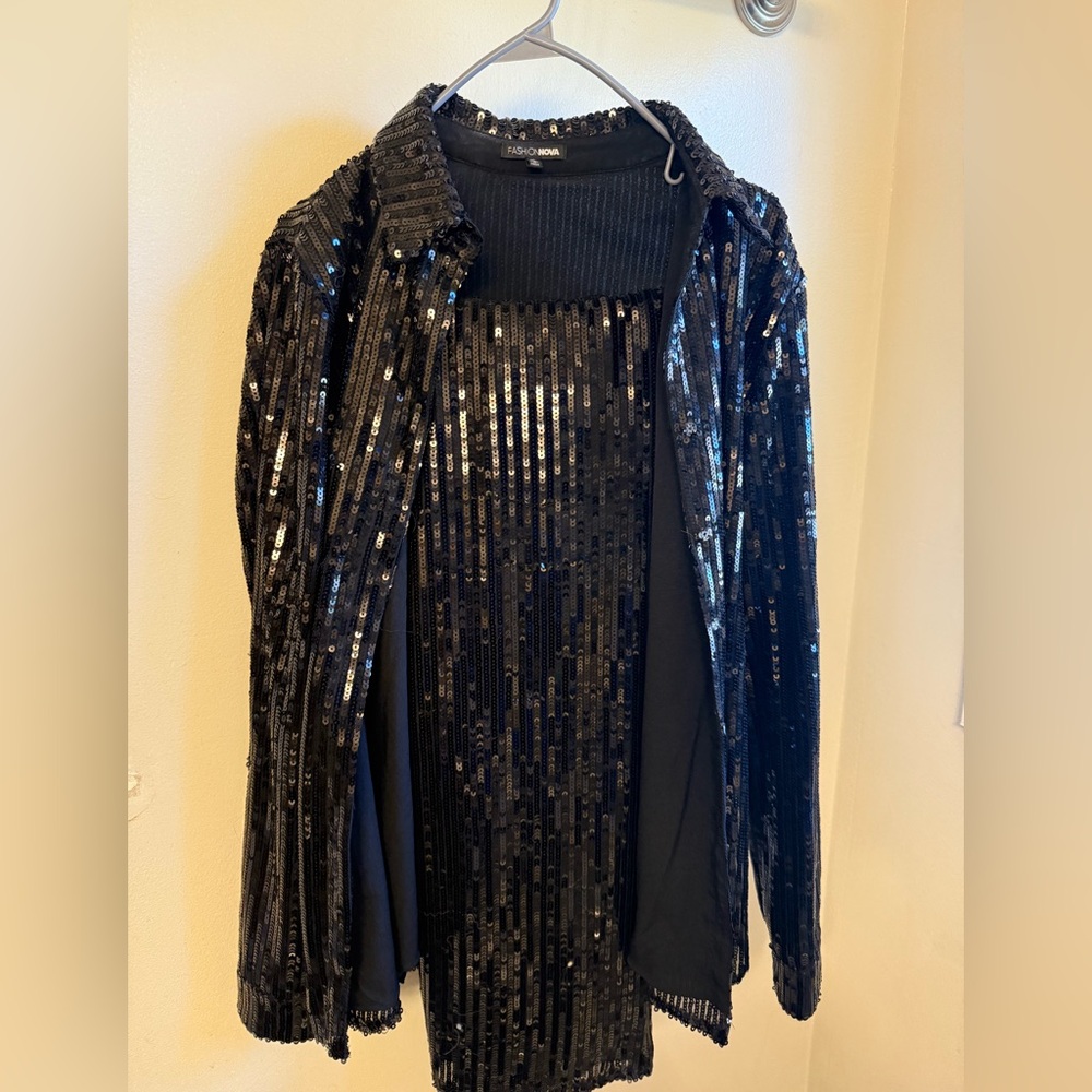 Sequin Black Jacket - image 1